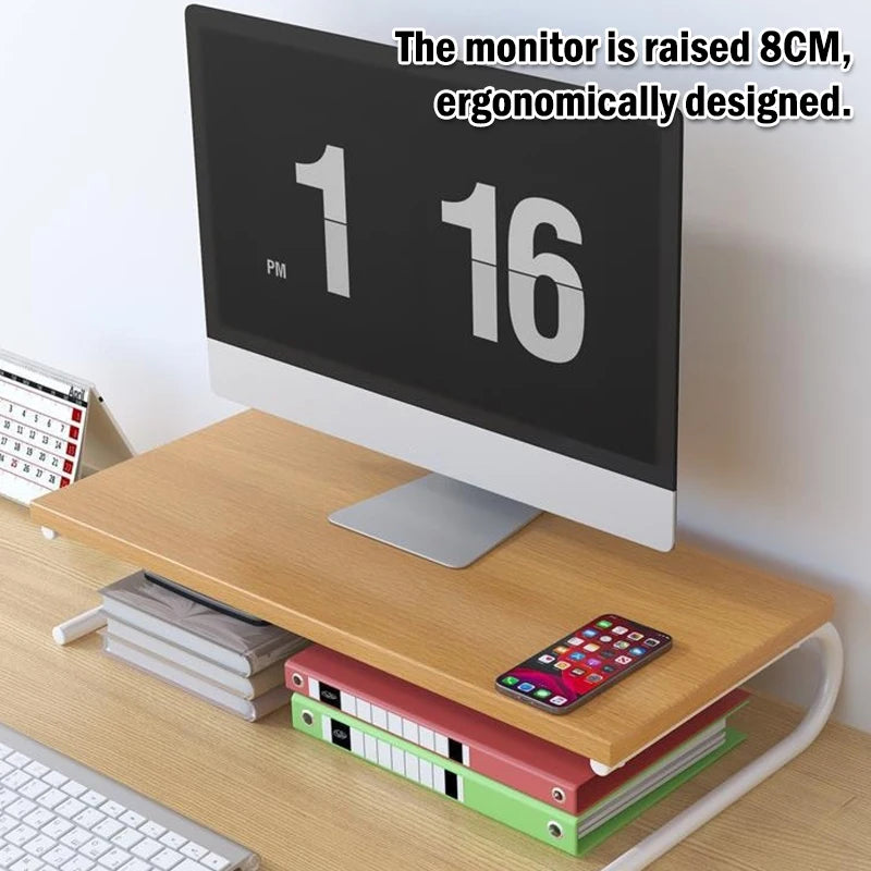 Notebook Computer Stand Desktop Computer Monitor Stand Riser Elevated Storage Laptop Desktop Stand For Reducing Neck Strain